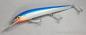 Preview: Nils Master INVINCIBLE DEEP RUNNER Metal Lip Wobbler, Größe: 15 cm, Farbe: 046 blau/weiß/glitter, Gewicht: 35 Gramm, schwimmend mit langsamen Auftrieb