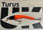 Preview: Turus Ukko Original Wobbler, Länge: 16 cm, Farbe: Black Head Orange 042, mit roter Tauchschaufel