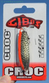 CROC Blinker, Gewicht: 18 Gramm, Farbe: Messing Fire Stripe von Gibbs Delta