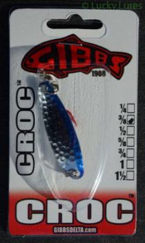 CROC Blinker, Gewicht: 10 Gramm, Farbe: Chrome Blue Stripe von Gibbs Delta