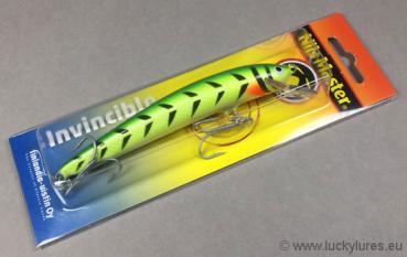 Nils Master INVINCIBLE Floating Wobbler, Größe: 12 cm, Farbe: 088 Green White Fishbones, Gewicht: 24 Gramm