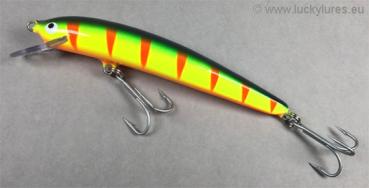 Nils Master INVINCIBLE Floating Wobbler, Größe: 12 cm, Farbe: 090 Petrol Tiger Red Stripes Tiger, Gewicht: 24 Gramm