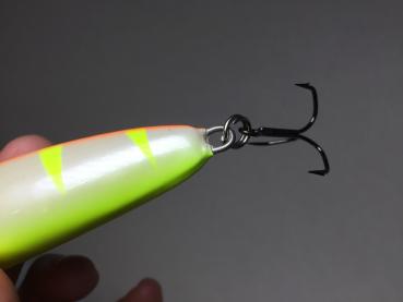 NILS MASTER Jumbo Shallow Wobbler schwimmend, Länge: 12 cm, Farbe: 070 orange/weiß/gelb gestreift, Gewicht: 27 Gramm