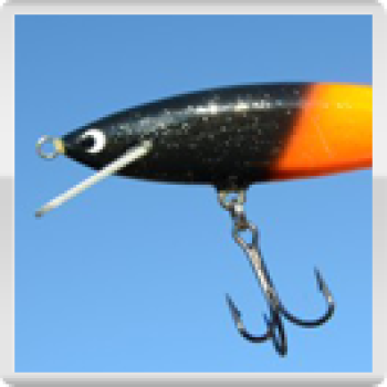 Turus Ukko Original Wobbler (reduziert - leichte Lackfehler + ohne Turus Ukko Schriftzug), Länge: 20 cm, Farbe: Black Head Orange von Suomen Uistin The Finnish Lure Company (Jarmo Rapala)