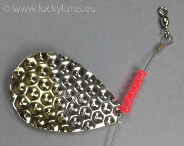 Locksystem JUMBO WILLOW LEAF TROLL Nickel/Messing, Länge 135 cm, 8 Blätter, von Gibbs Delta