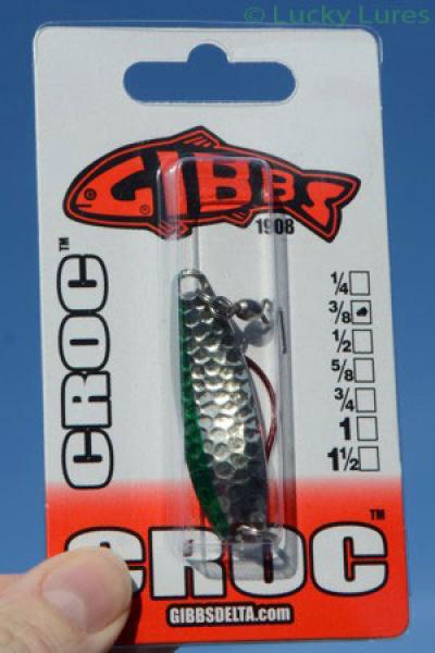 CROC Blinker, Gewicht: 10 Gramm, Farbe: Chrome Green Stripe von Gibbs Delta