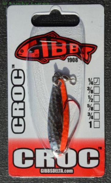 CROC Blinker, Gewicht: 7 Gramm, Farbe: Nickel Fire Stripe von Gibbs Delta