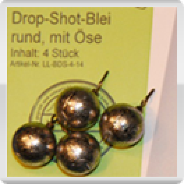 Lucky Lures DROP SHOT BLEI RUND, 14 g, Inhalt: 4 Stück