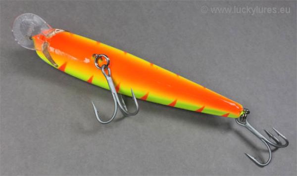 Nils Master INVINCIBLE Floating Wobbler, Größe: 12 cm, Farbe: 090 Petrol Tiger Red Stripes Tiger, Gewicht: 24 Gramm