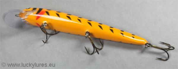 Nils Master INVINCIBLE Floating Wobbler, Größe: 15 cm, Farbe: 072 Fishbones Orange, Gewicht: 30 Gramm