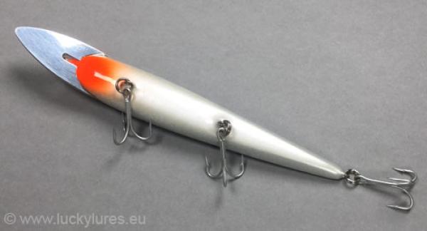 Nils Master INVINCIBLE DEEP RUNNER Metal Lip Wobbler, Größe: 15 cm, Farbe: 046 blau/weiß/glitter, Gewicht: 35 Gramm, schwimmend mit langsamen Auftrieb