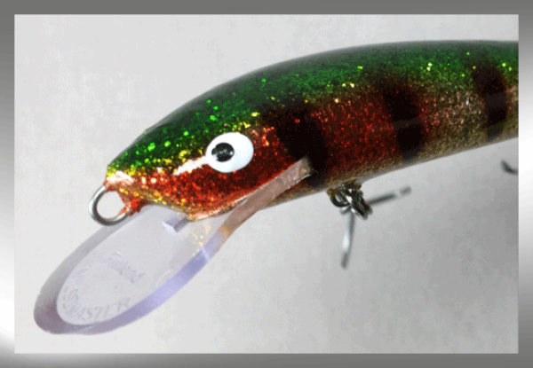 Nils Master INVINCIBLE Floating Wobbler, Größe: 15 cm, Farbe: 409 Green Glitter Red Stripes, Gewicht: 30 Gramm