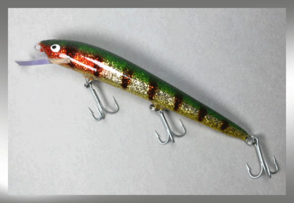 Nils Master INVINCIBLE Floating Wobbler, Größe: 15 cm, Farbe: 409 Green Glitter Red Stripes, Gewicht: 30 Gramm