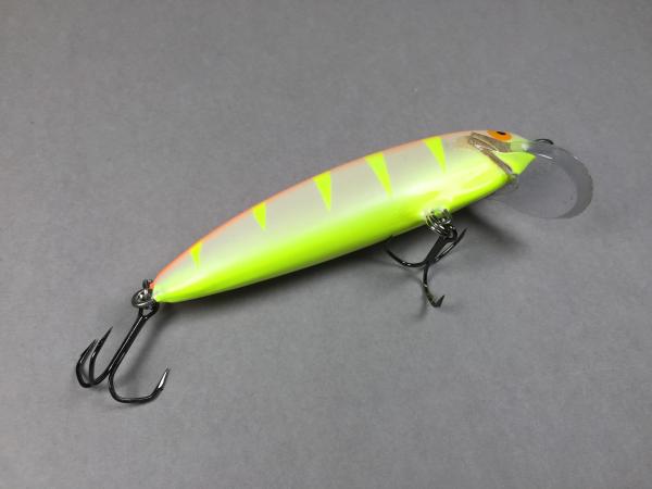 NILS MASTER Jumbo Shallow Wobbler schwimmend, Länge: 12 cm, Farbe: 070 orange/weiß/gelb gestreift, Gewicht: 27 Gramm